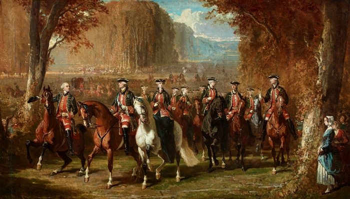 L'équipage impérial en tenue Louis XV - Collection particulière - Don à la Société de Vènerie